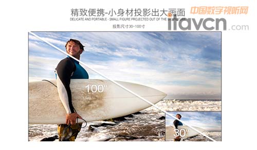 一、實用亮度 室內投射100吋大屏